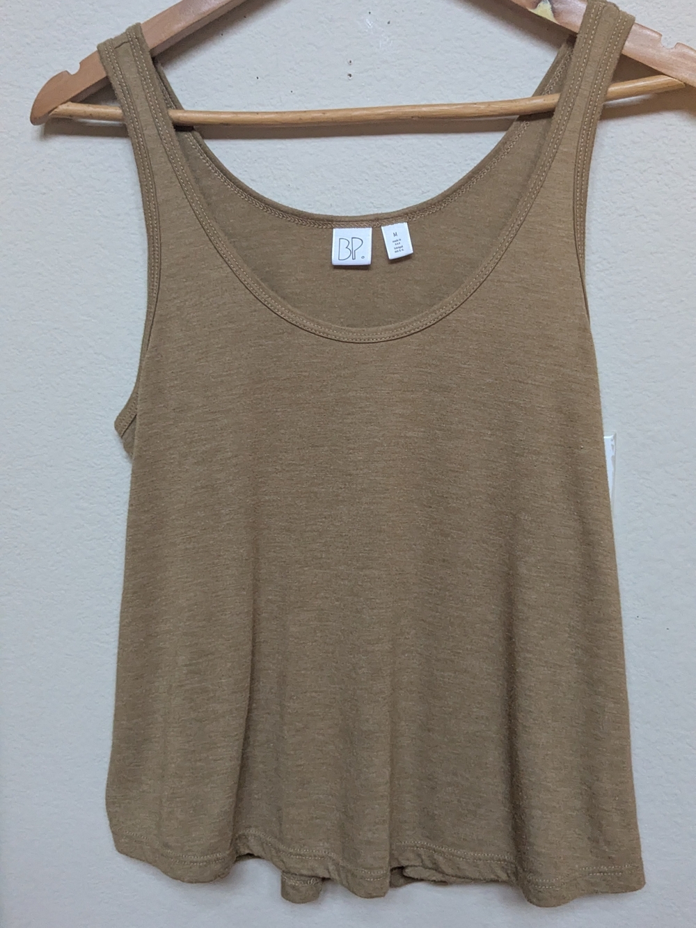 bp Relaxed Scoop Neck Tank Top in Tan Brown